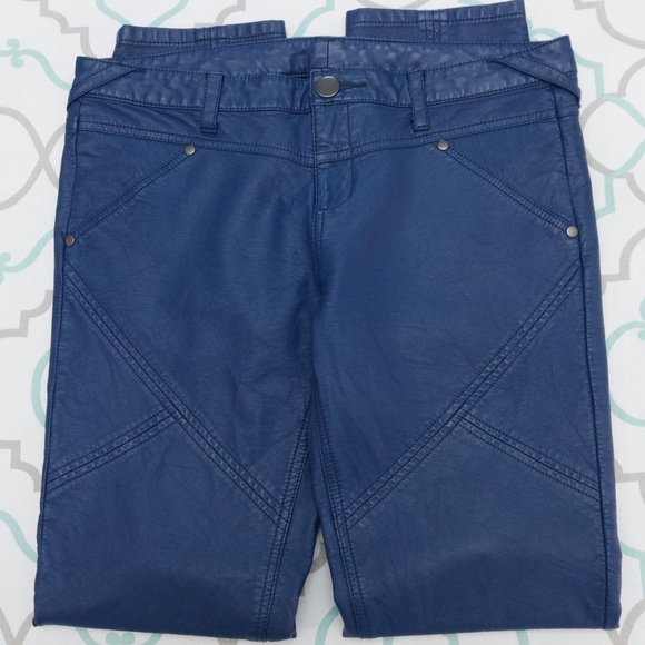 Free People Pants - 💙👖FREE PEOPLE! PATCHWORK LEATHER👖💙8 7/29 29”